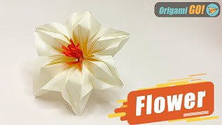 How to Make an Origami Flower  Paper Gardenia Flower Easy Tutorial origami [upl. by Entirb607]