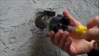 Mansfield Style Hydrant Repair Video  Leaking Behind the Handle [upl. by Ardnekat]