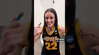 Tiny 🎤 time with Iowa WBB 🟡⚫️ WFinalFour [upl. by Bilicki]