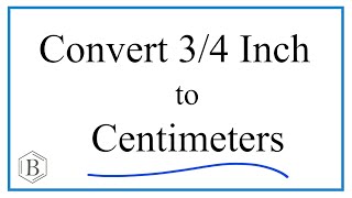 Convert 34 Inch to Centimeters 34 in to cm [upl. by Kalinda]