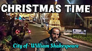 City of William Shakespeare in Christmas time uk [upl. by Ahsinert]