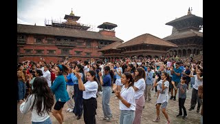 Flashmob at Patan Durbar Square  Alliance Française de Katmandou [upl. by Ozner599]