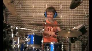 Igor Falecki  4 years old drummer from Poland [upl. by Kcirnek943]