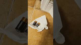 Duracell battery leakage destroying devices Still [upl. by Danuloff]