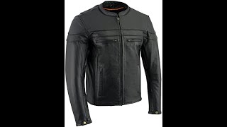 Review Milwaukee Leather LKM1725 Mens Black Sporty Crossover Scooter Leather Jacket 2021 [upl. by June]