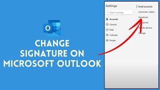 How to Change Signature on Microsoft Outlook 2024  Edit MS Outlook Signature [upl. by Joyan741]