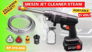 Mesin cuci steam motormobil Jet Cleaner portable 21 VOLT [upl. by Ardelis]