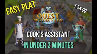 Cooks Assistant in under 2 minutes  Speedrunning Quest Guide OSRS [upl. by Otiragram473]