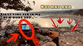 Hidden lake in delhi  😱 160 throttle duke 390 🤯 sohna road bikeride motovlog [upl. by Ylerebmik]