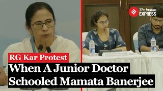 Watch When A Junior Doctor Schooled West Bengal CM Mamata Banerjee  RG Kar Protest [upl. by Yroc]