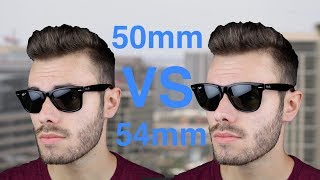 RayBan Wayfarer 50mm vs 54mm Size Comparison [upl. by Vernon]