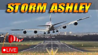 Birmingham Airport 💨✈️ STORM ASHLEY Live 20102024 [upl. by Eleonora]