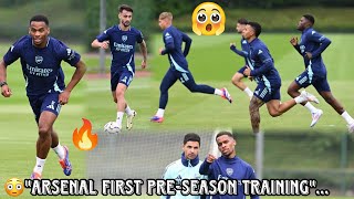 😳YESArsenal First PreSeason Training As Mikel ArtetaOdegaardJurrien TimberBen WhiteGJesus [upl. by Ennoid]