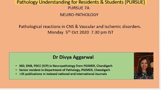 Puruse 7A Uploaded Neuropathology Pathological Reactions in CNS [upl. by Nimrac]