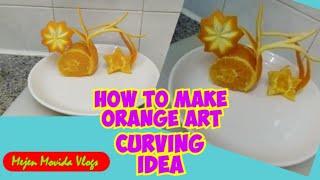 How to make orange art carving IdeaTHank you for coming ♥️asmrfruitcurvingviralcreative [upl. by Lana]