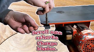 Scroll saw shorts change a blade [upl. by Licna]