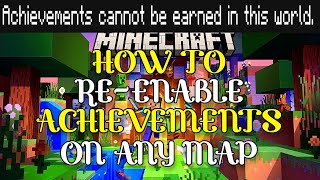 How to ReEnable Achievements in Minecraft bedrock [upl. by Sarita349]