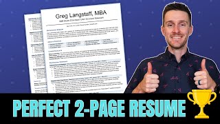 How to Write a Perfect 2Page Resume Get More Interviews amp Jobs templates amp examples included [upl. by Lounge101]