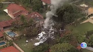 Brazil plane crash Authorities say plane dropped 17000 feet in 1 minute [upl. by Ahseit]