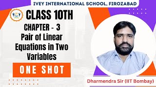 Class 10th  Chapter  3  Pair of Linear Equations in Two Variables [upl. by Akir]