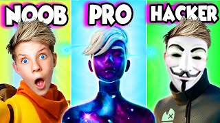 Can We Go NOOB vs PRO vs HACKER in FORTNITE Prezley [upl. by Salome]