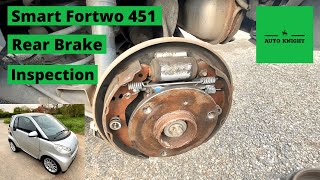 Smart Fortwo 451 Rear Brake Inspection [upl. by Nimajnab]