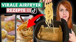 Ich teste NEUE virale Airfryer Rezepte von TikTok HÃ–H [upl. by Haye217]