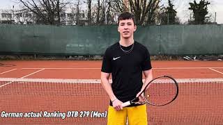 Lukas Hamacher Tennis Player Recruiting Video [upl. by Calmas100]