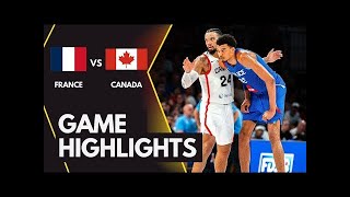 FRANCE vs CANADA basketball Highlights Olympics 2024 Paris [upl. by Nosnarb626]