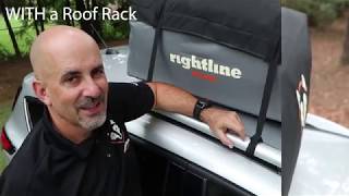 Rightline Gear Attach a Car Top Carrier WITH a Roof Rack [upl. by Rikki]