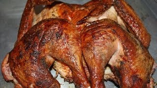 Butterflied Turkey on the Ugly Drum Smoker HOW TO COOK A TURKEY FAST [upl. by Urion]