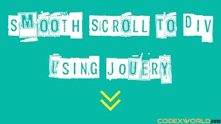 Smooth scroll to div using jQuery [upl. by Eiveneg]