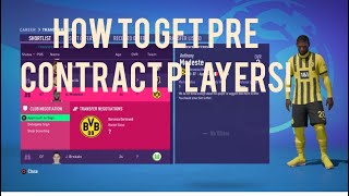 HOW TO GET PRE CONTRACT PLAYERS IN FIFA23 CAREER MODE [upl. by Small890]