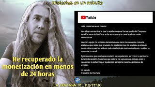 He recuperado la monetización en menos de 24 horas [upl. by Lymann]