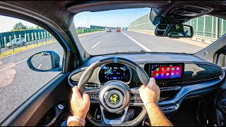 NEW Abarth 500e  155 hp  POV Test Drive [upl. by Shandie]