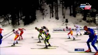 Petter Northug wins 4th stage in the Tour de Ski 2012 Highlights [upl. by Nolrac]