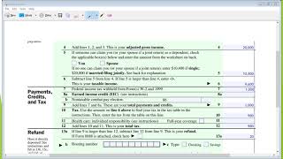 How to prepare 2017 federal tax return Form 1040EZ when you are not a dependent [upl. by Jermyn]