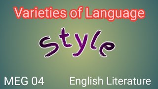 Style in Sociolinguistics MEG 04 [upl. by Parrish346]