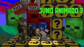 JVNQ ANIMADO 3 ILHA LUCKY BLOCK DOS MONSTROS [upl. by Silenay]