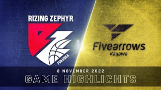 Rizing Zephyr Fukuoka vs Kagawa Five Arrows  Game Highlights [upl. by Oilut]