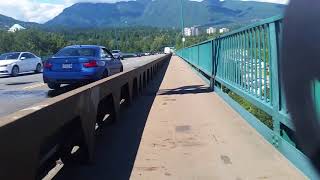 Bike Crossing of the Lions Gate Bridge in Vancouver BC [upl. by Sokram]