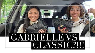 CHANEL SMALL GABRIELLE VS CLASSIC FLAP  HANDBAGS COMPARISON  Tass [upl. by Alice]