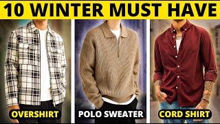 10 Must Have Winter Essentials  Winter Clothing Items  हिंदी में [upl. by Krispin869]