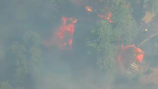 Sky 8 video Wildfire near Dufur burns structure [upl. by Earaj]