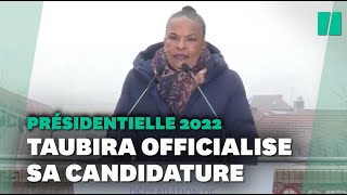 Christiane Taubira annonce sa candidature à la présidentielle 2022 [upl. by Arihsaj]