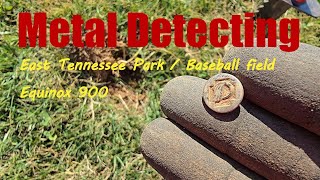 Metal detecting a carnival parking lot  baseball field looking for treasure  Minelab Equinox 900 [upl. by Cannon]