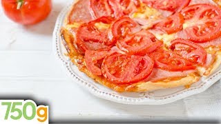 Recette de Tarte fine à la tomate  750g [upl. by Sybila]