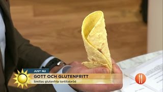 Så lagar du pizza och tortillabröd utan gluten  Nyhetsmorgon TV4 [upl. by Lahcim642]