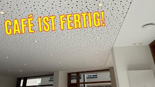 Fertigstellung Trockenbau Café Baustelle Teil 8  abgehängte Decke und Gardinennische DIY Drywall [upl. by Notyalc]