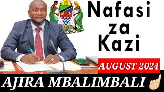 NAFASI MPYA ZA AJIRA ZA SERIKALI MWEZI AUGUST 2024 JINSI YA KUTUMA MAOMBI [upl. by Salem]